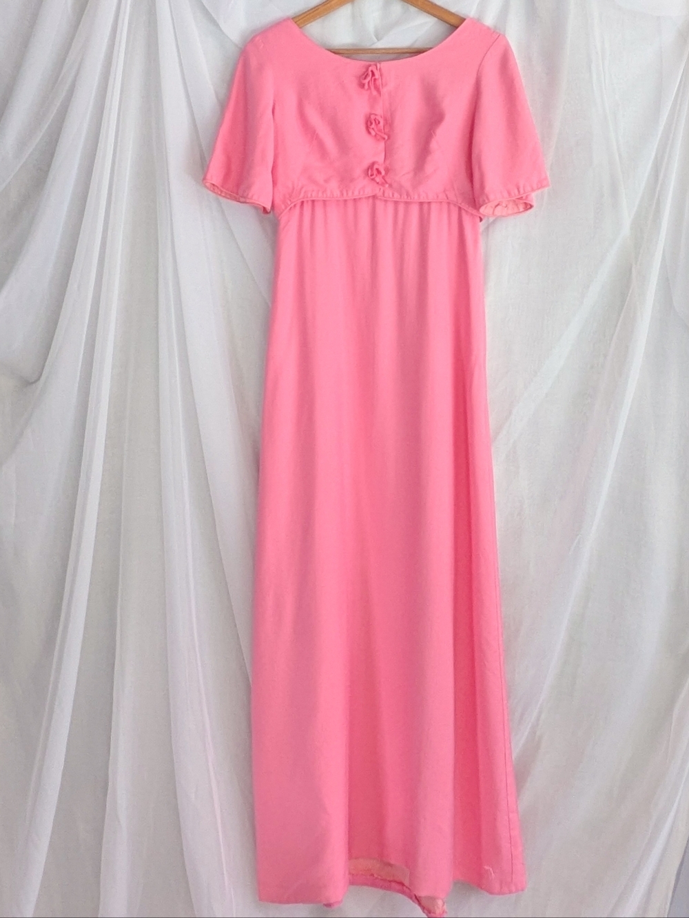 Vintage Bubblegum Pink Maxi Dress